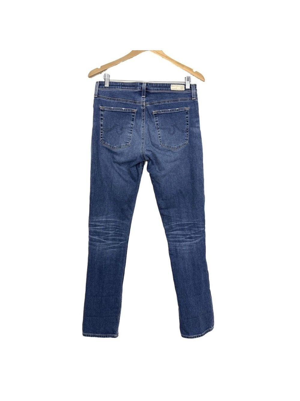 Ag Adriano Goldschmied The Harper Essential Straight Jeans 30r L32 Med Wash $215